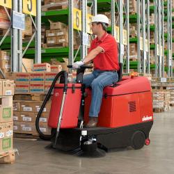 Safety precautions to take when using a floor sweeper or scrubber